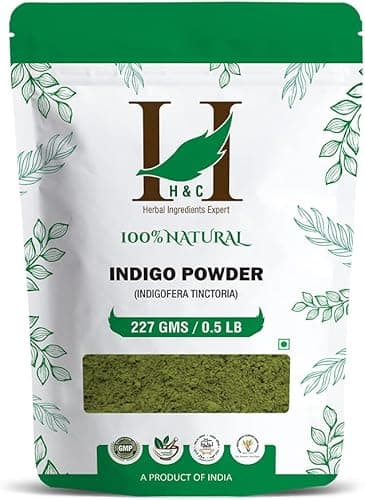 H&C Indigo Powder (Indigofera Tinctoria) - 227g Pack | For Hair Coloring