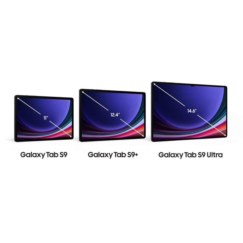 Samsung Galaxy Tab S9+ SM-X810N Qualcomm Snapdragon 8 Gen 2 12GB RAM 512GB Storage 12.4 inch Wi-Fi Android 13 Graphite Tablet - RFB-SM-X810NZAEEUB - 2