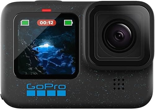 GoPro HERO12 Black - Waterproof Action Camera with 5.3K60 Ultra HD Video, 27MP Photos, HDR, 1/1.9" Image Sensor, Live Streaming, Webcam, Stabilization