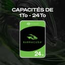 Seagate BarraCuda 4To, Disque dur interne HDD, 3.5 pouces, SATA 6 Goit/s, 5 400 tr/min, 256 Mo de mémoire cache, pour PC de bureau, Ouverture facile, Services Rescue (ST4000DMZ04) - 6