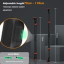 Barre de Traction, Barre de Traction sans Fixation, Barre de Tractions Porte,Installation sans Vis, Chargeable Jusqu'à 200 kg, Convient pour Une Largeur de Porte 72 cm-110 cm - 7