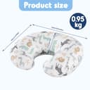 KBIBCK Nursing Pillow, Nursing Pillow Cover Made of 100% Cotton, Ergonomic Nursing Pillow, Small, Small Nursing Pillow (Cute Animals) - 2