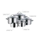 WMF Provence Plus Cromargan Pot Set, Silver, 5-Piece - 9