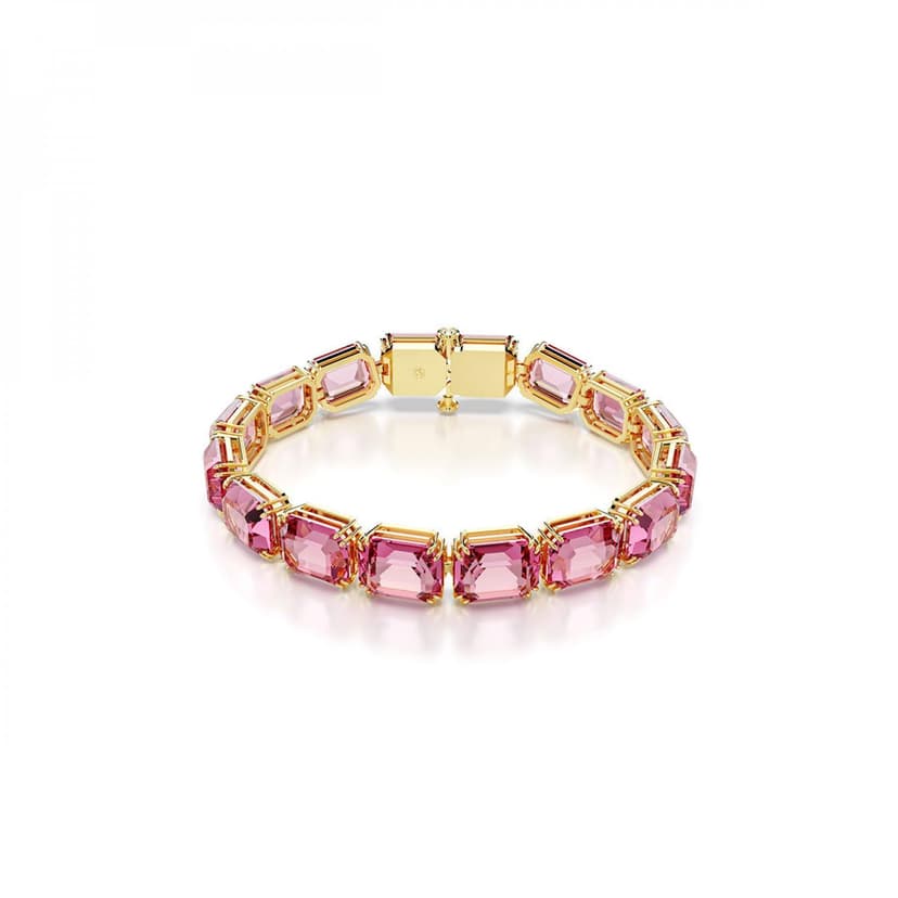 Swarovski Millenia bracelet, Octagon cut, Pink, Gold-tone plated - 1