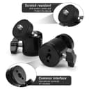 5 Pièces Rotule Photo, DEANKEJI Pivotante 360° Rotule de Suspension, Métal Rotule, Trépied, pour Caméras avec Support à vis 1/4, Monopode Appareil Photo, Support Lumière de Remplissage - 4