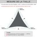 HENG FENG Sun Shade Sail Triangle 3x3x3m Waterproof PES Polyester Canopy Awning Sunscreen with 95% UV Block for Outdoor Patio Garden Anthracite - 5