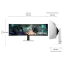 SAMSUNG Odyssey G9 G91SD, OLED, DQHD Moniteur de jeu super large, taux de rafraîchissement 144 Hz et temps de réponse 0,03 m (GTG) - 2