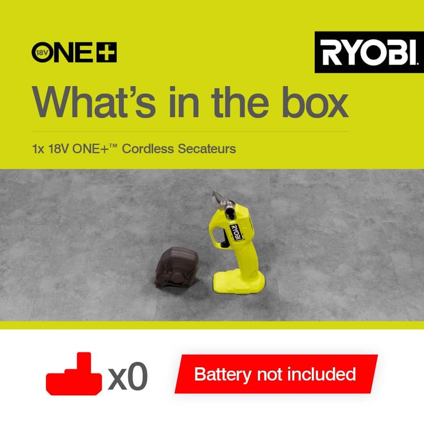 Ryobi RY18SCA-0 18V ONE+ Cordless Secateurs (Bare Tool) - 7