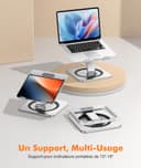 EOIWUY Laptop Stand with 360° Swivel Base, Portable Foldable Laptop Riser for Desk, Ergonomic Adjustable Cookbook Holders Computer Stand Holder for Team Work, Compatible with MacBook Pro/Air (10-16") - 5