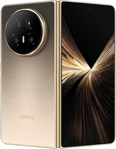 HONOR Magic V​5 5G ​(MBH-N49) AI Mobile Phone, Sim Free, ​512GB​ Storage 1​6GB ​RAM, ​​​Dual SIM, Android 1​5​, Folding Screen Smartphone - Dawn Gold