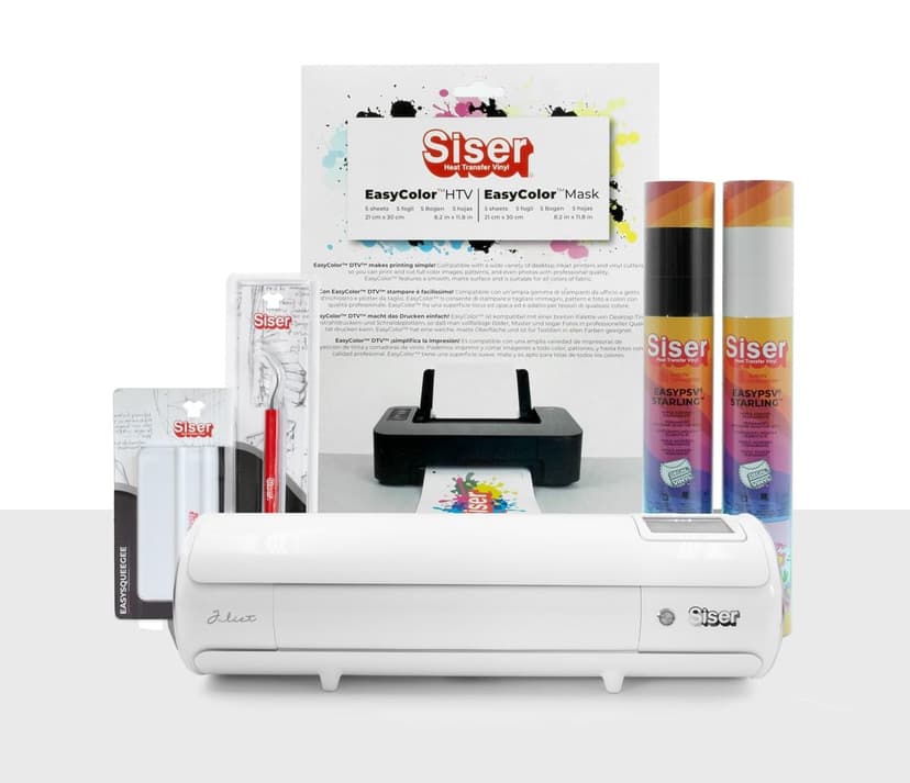 Siser Juliet® Starter Pack - Includes the Juliet High Definition Cutting Plotter, as well as thermo-transferable cutting and printable films, stickers, and accessories - 1