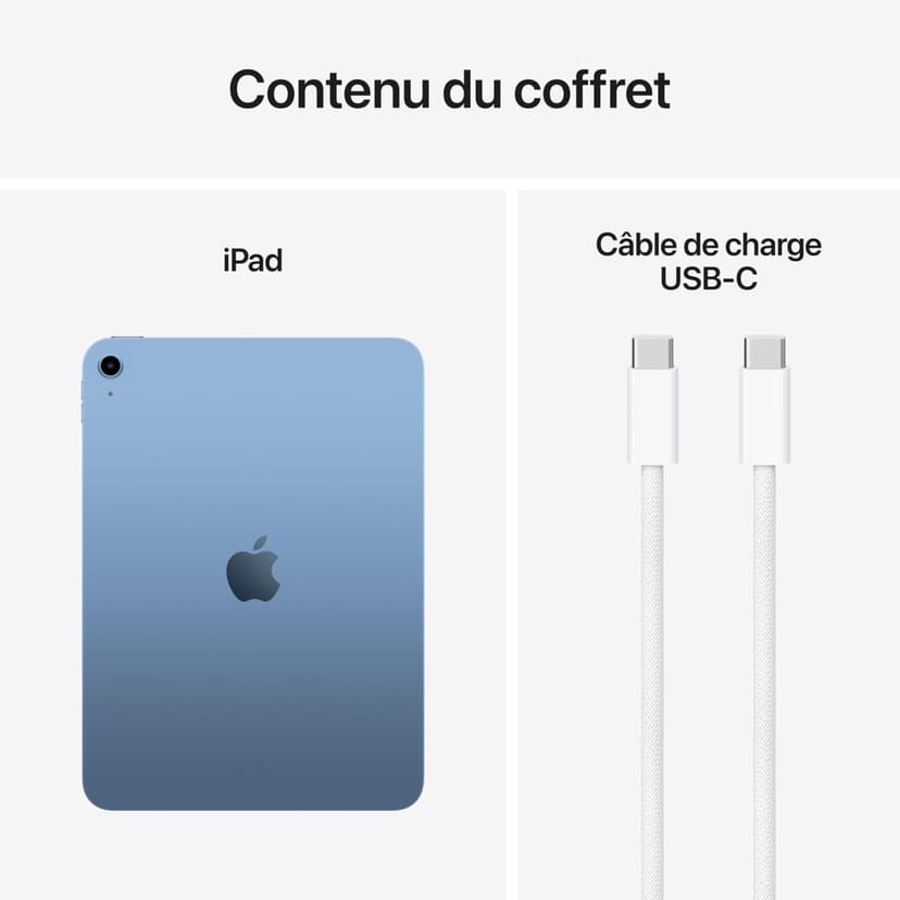 Apple iPad with A16 Chip: 11" Liquid Retina Display, 128GB, Wi-Fi 6, 12MP Front/Rear Cameras, Touch ID, Day Battery Life - Blue - 6