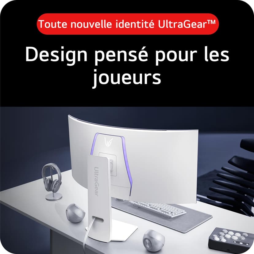 LG Ultragear™ 34GS95QE-W.AEU Ecran PC Gaming 34" - Dalle OLED résolution QHD (3440x1440), 0.03 ms GtG 240Hz, DisplayHDR™ TrueBlack 400, DCI-P3 98.5% (CIE1976), AMD FreeSync Premium Pro, NVIDIA G-Sync - 8