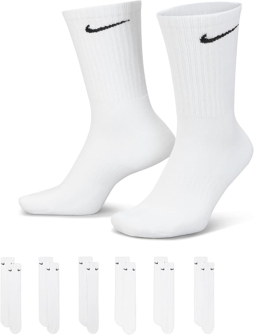 NIKE Men's U Nk Everyday Cush Crew 6pr-bd Socks - 1