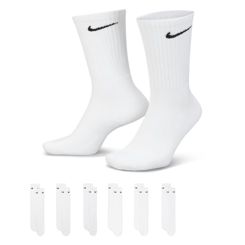 NIKE Men's U Nk Everyday Cush Crew 6pr-bd Socks - 1