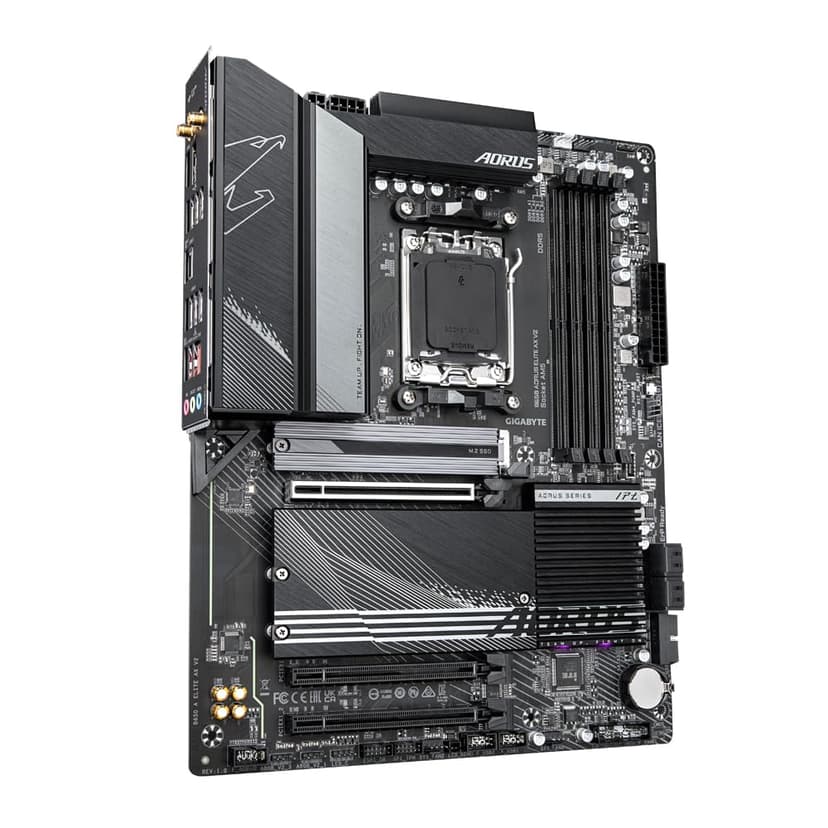 Gigabyte B650 AORUS ELITE AX V2 Motherboard - Supports AMD AM5 CPUs, 12+2+2 Phases Digital VRM, up to 8000MHz DDR5 (OC), 1xPCIe 5.0 + 2xPCIe 4.0 M.2, Wi-Fi 6E, 2.5GbE LAN, USB 3.2 Gen 2 - 2