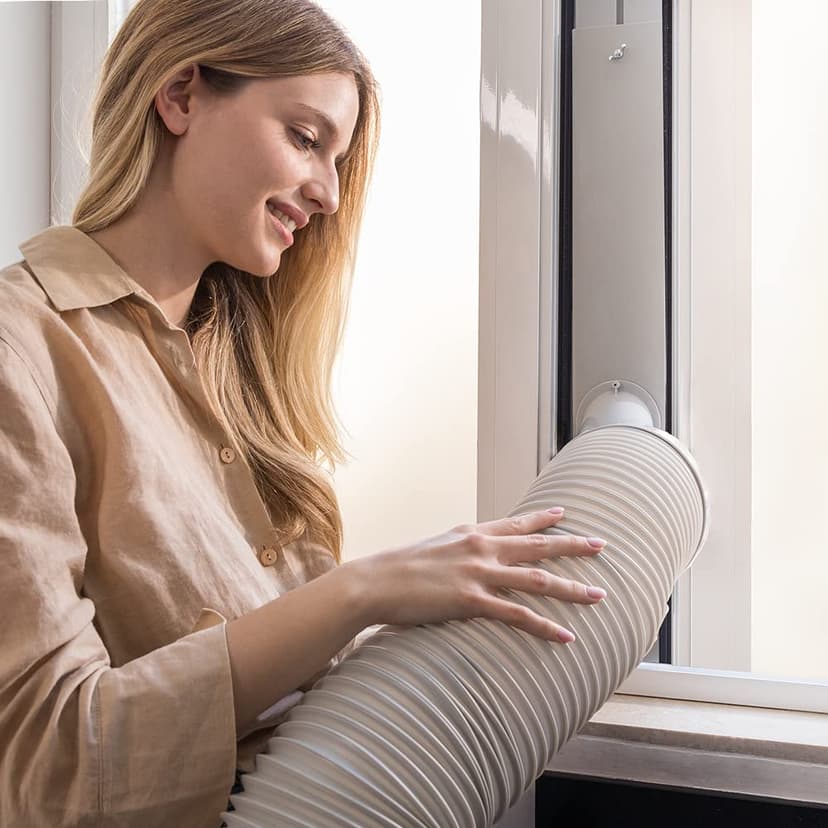 Cecotec Climatiseur Portable avec Télécommande ForceClima 7100 Soundless, 7000 BTU, Écran LED, 4 Modes, 2 Vitesses, Technologie Soundless, Couverture 15-20 m2, Kit d’installation fenêtre inclus - 7