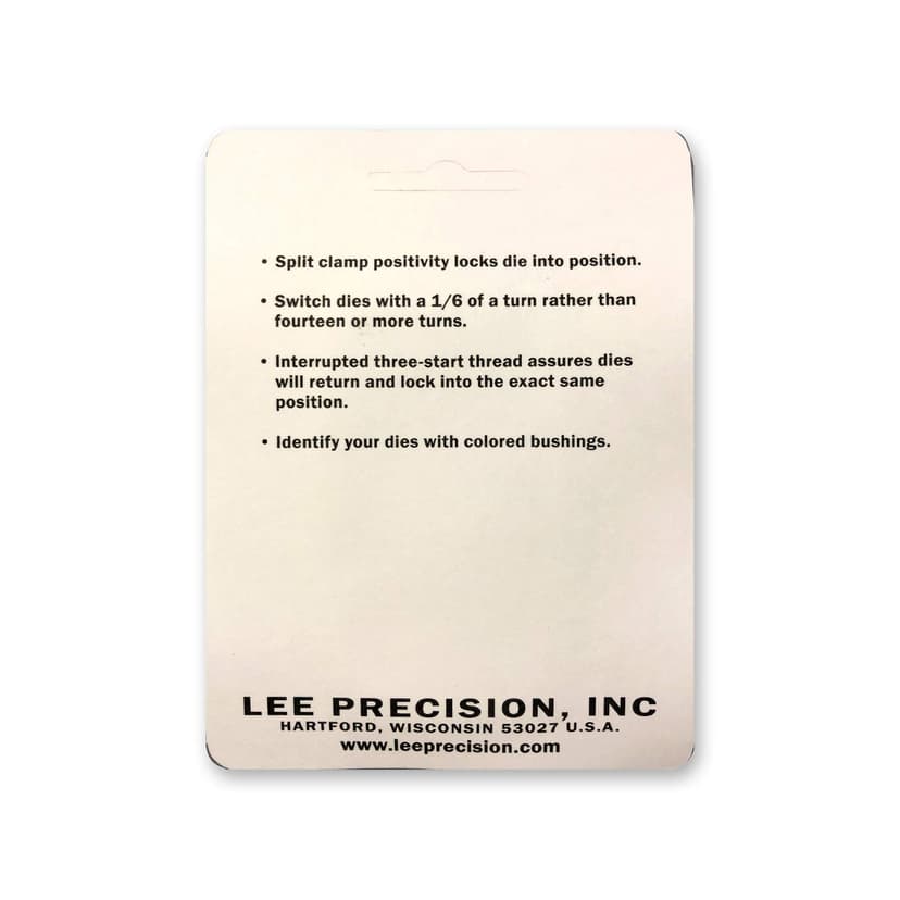 Lee Precision 90063 Bushing avec écrou Dies Kit de Dos, Multicolore Taille Unique - 3