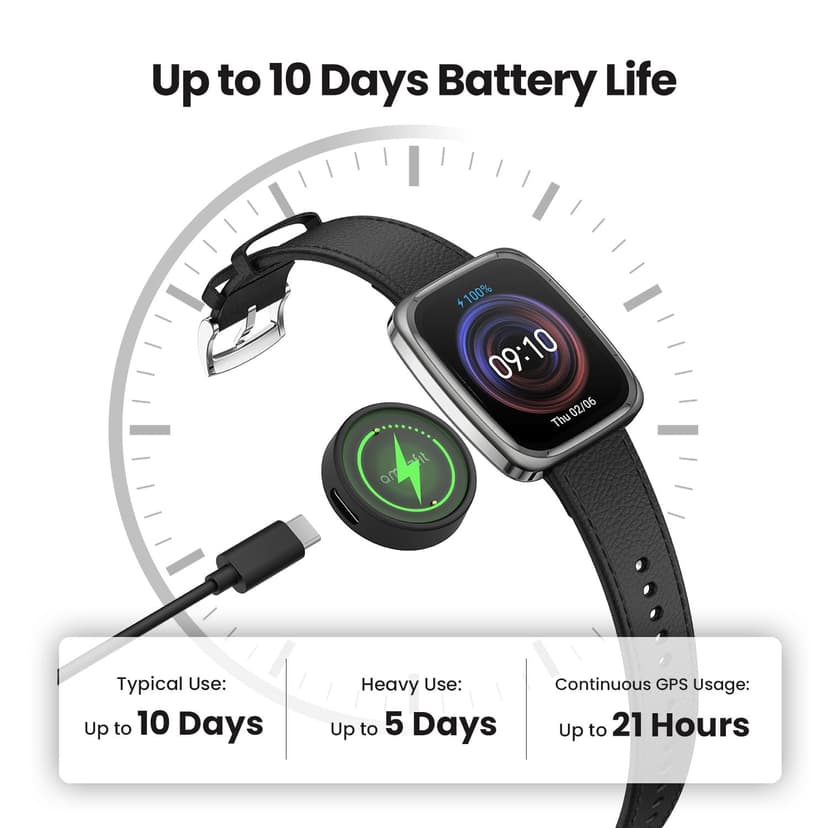 Amazfit Active 2 Smart Watch for Men Women, 43mm, NFC Payment, 1.75" AMOLED Display, Offline Maps, GPS, 10 Day Battery, 160+ Sports, Water Resistant, Heart Rate & Sleep Tracker for Android & iPhone - 5