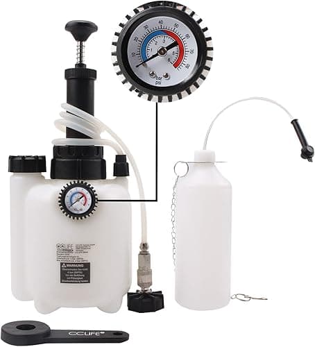 CCLIFE 3L One Man Hand Brake Fluid Bleeder Clutch Bleeding Tool Kit with E20 Adapter