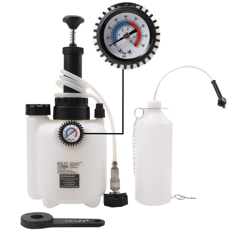 CCLIFE 3L One Man Hand Brake Fluid Bleeder Clutch Bleeding Tool Kit with E20 Adapter - 1