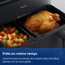 Philips Airfryer Série 5000 - Air Fryer double panier avec cuisson vapeur, 9L, RapidAir, 19 modes de cuisson, jusqu'à 90% de matières grasses en moins, AirSteam, nettoyage vapeur, HomeID (NA550/00) - 7