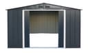 Duramax ECO 10 x 10 (9.74 m2) Metal Garden Storage Shed, Hot-Dipped Galvanized Metal Garden Shed, Tool Storage Shed, Strong Reinforced Roof Structure, Maintenance-Free Metal Shed, Anthracite - 9