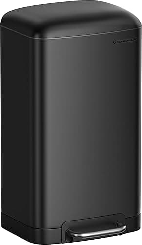 SONGMICS Kitchen Bin, 8 Gallon (30L) Rubbish Bin, Steel P…