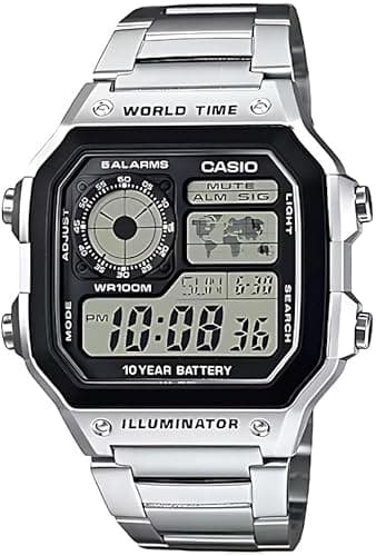 Casio - AE-1200WHD-1A - Sports - Montre Homme - Quartz Digital - Cadran LCD - Bracelet Acier Gris