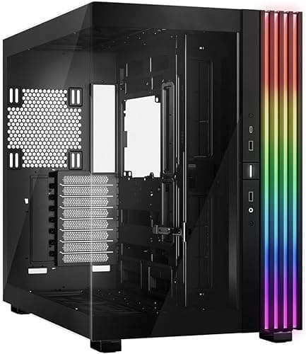 be quiet! Light Base 900 DX Black PC Case, Stunning Panoramic View, Show Case, Dual Chamber Design, Solid ARGB LED Strip, Inverted and Horizontal Usable, E-ATX Motherboard Compatible