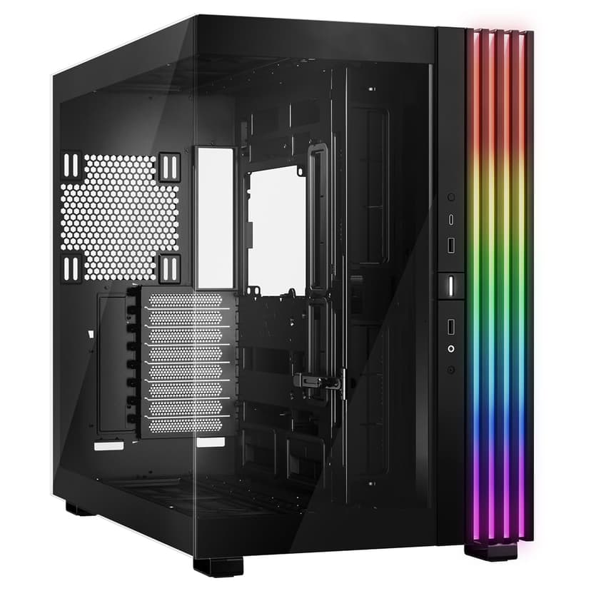 be quiet! Light Base 900 DX Black PC Case, Stunning Panoramic View, Show Case, Dual Chamber Design, Solid ARGB LED Strip, Inverted and Horizontal Usable, E-ATX Motherboard Compatible - 1