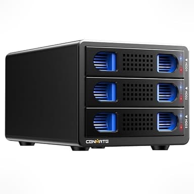 CENMATE Aluminum 3 Bay Hard Drive Enclosure with Cooling …