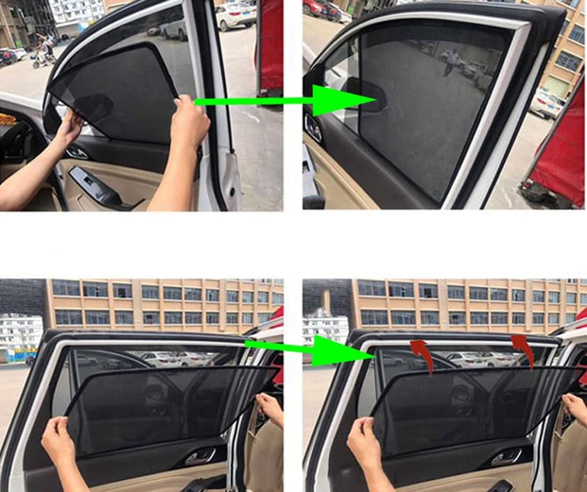 GCcv Car Window Shade For Kids Side Window Sun Shade For Kadjar 2015-2022 Magnetic Curtain Sun UV Protection Covers For Baby Sleeping Auto Accessories,Rear+Triangular+Back-windscreen-5PCS - 6