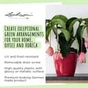 Lechuza Self Watering Plant Pot CLASSICO 43 LS Garden Flower Indoor and Outdoor Plastic Planter with Drainage Hole D43 H40 cm Red High-Gloss - 5