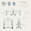 CORNILLEAU - Table de ping Pong d'extérieur 400X Outdoor - Loisir de Jardin - Agrément FFTT - Panneau Bleu 5mm - 8