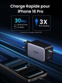 UGREEN Nexode 100W Chargeur USB C Rapide 3 Ports GaNInfinity Compatible avec MacBook Neo Air Pro M5 M4 M3 M2 M1 iPad iPhone 17 Pro Max Air 16 15 14 13 12 Galaxy PPS 60W S26 S25 S24 S23 Pixel 10 9 8 - 7