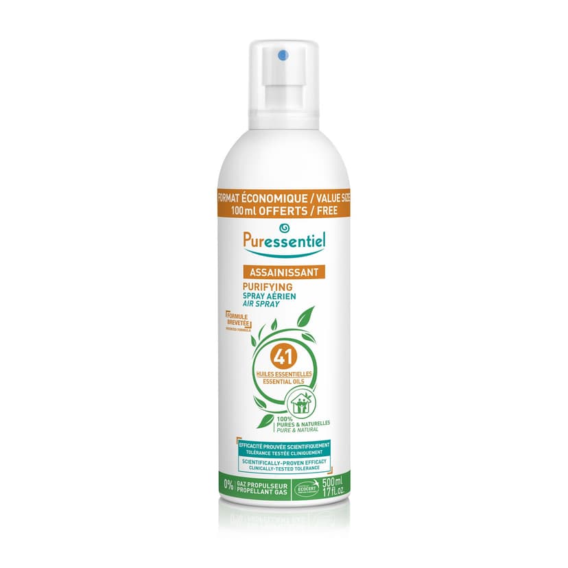 Puressentiel Purifying Air Spray 500 ml - 100% Natural Room Spray - Air Purifier - Air Freshener - Odour Eliminator - Organic Essential Oils - For Your Home, Car & Office - 1