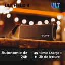 Sony ULT Field 3 - Enceinte Bluetooth Ultra Portable avec ULT Power Sound, Batterie 24h, IP67, étanche, Anti-poussière, Anti-Choc, bandoulière détachable, compacte - Blanc cassé - 6