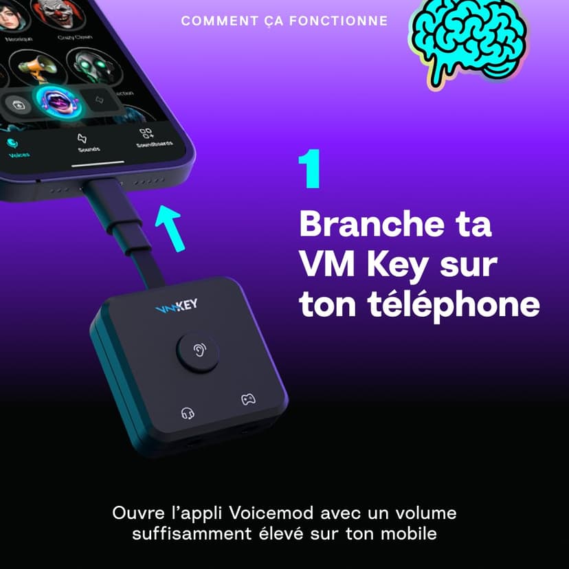 Voicemod Key - VMKey Modificateur de Voix en Temps Réel et Soundboard pour Consoles de Jeu (Compatible avec PS5, PS4, Xbox, SWITCH2) - 3