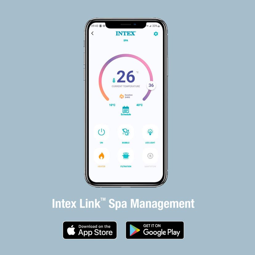 Intex 4-Person Olive Green Round Bubble SPA Set 28426NP (196cm x 71cm) - 6