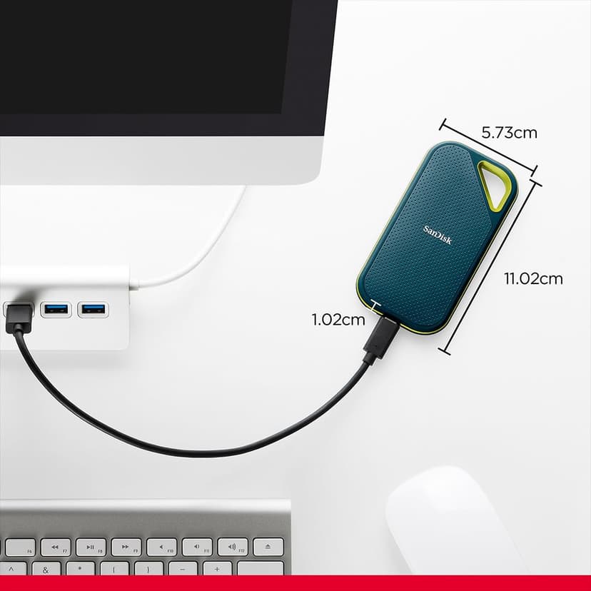 SANDISK Extreme Pro Portable SSD 4TB (up to 2000MB/s Read/Write speeds, 256 bit AES Hardware encryption, up to Three-Meter Drop Protection, IP65 Water and Dust Resistance) Monterey - 2