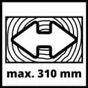 Einhell TC-SM 2531/2 U Pull Miter Saw (1900 W, 4,800 RPM, Ø254 x ø30 mm Saw Blade, Laser, Tilting Saw Head, Including HM Saw Blade), red - 9