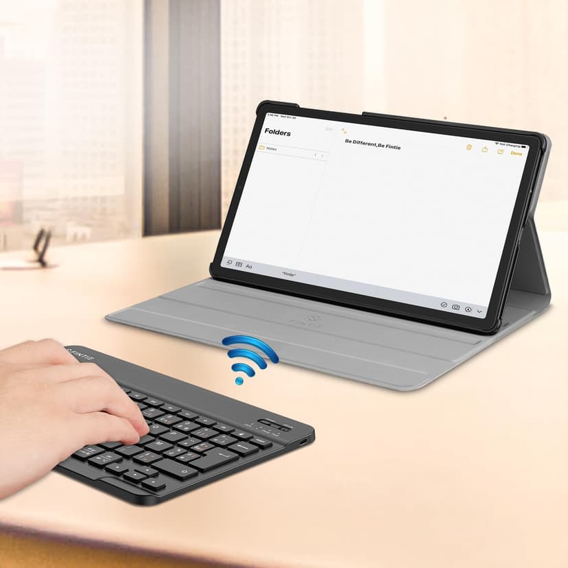 FINTIE Keyboard Cover for Samsung Galaxy Tab S5e T720 / T725 (10.5 Inch), [AZERTY French] Detachable Wireless Bluetooth Keyboard Protective Case Cover, Black - 3