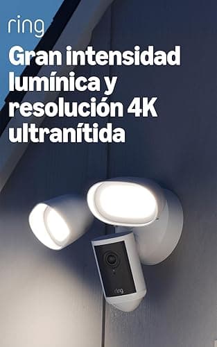 Ring Floodlight Cam Pro (newest gen) | Outdoor Security Camera | Retinal 4K, 10x Enhanced Zoom, 2000 Lumen Floodlights & Siren | 30-day free trial of Ring Subscription Plan