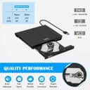Lecteur CD DVD Externe,Antika USB 3.0 Portable Graveur et Lecteur de CD-RW/DVD-RW Portable Compatible avec Ordinateurs Windows XP/7/8/10 Mac, MacBook Air/Pro - 4