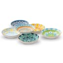 AHX Pasta Bowls Set of 6, 23 oz Shallow Ceramic Bowls for Pasta, Salad, Soup & More - Microwave, Dishwasher & Oven Safe - Colorful Pasta Bowls - 2