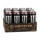 Monster Energy Ultra Black® Boisson énergisante gazéifiée | L-Carnitine + Zéro Sucre + Taurine, 500 ml/500 ml, Lot de 12 - 1