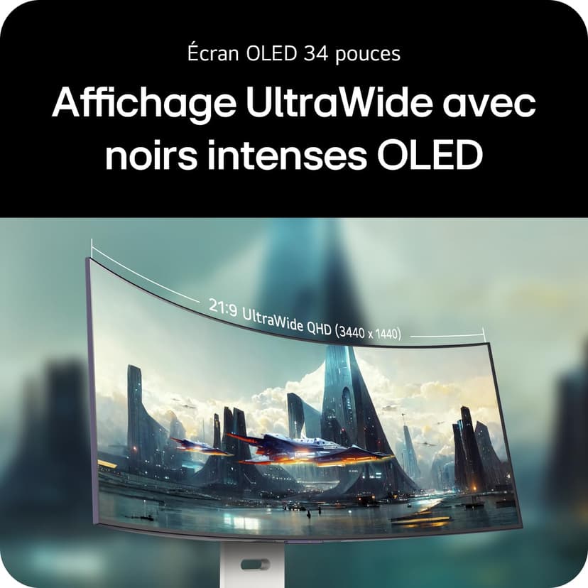 LG Ultragear 34GX90SA-W・(34GX90SA-W.AEU)・OLED Monitor・Gaming・Curved・86.2 cm (34") - 5