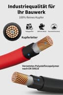 Solar Cable 4 mm²/6 mm², Solar Cable Extension 1/2/3/5/10/15/20 m, Multi-Contact 4 Solar Cable, IP67 Waterproof, Solar Cable Extension Cable - 3