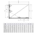 City Shower Enclosure 80 x 100 H 190 cm Matt Black Profile in Clear Crystal Glass - 5